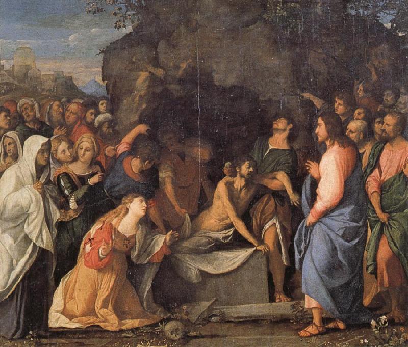 Palma Vecchio The Raising of Lazarus Norge oil painting art